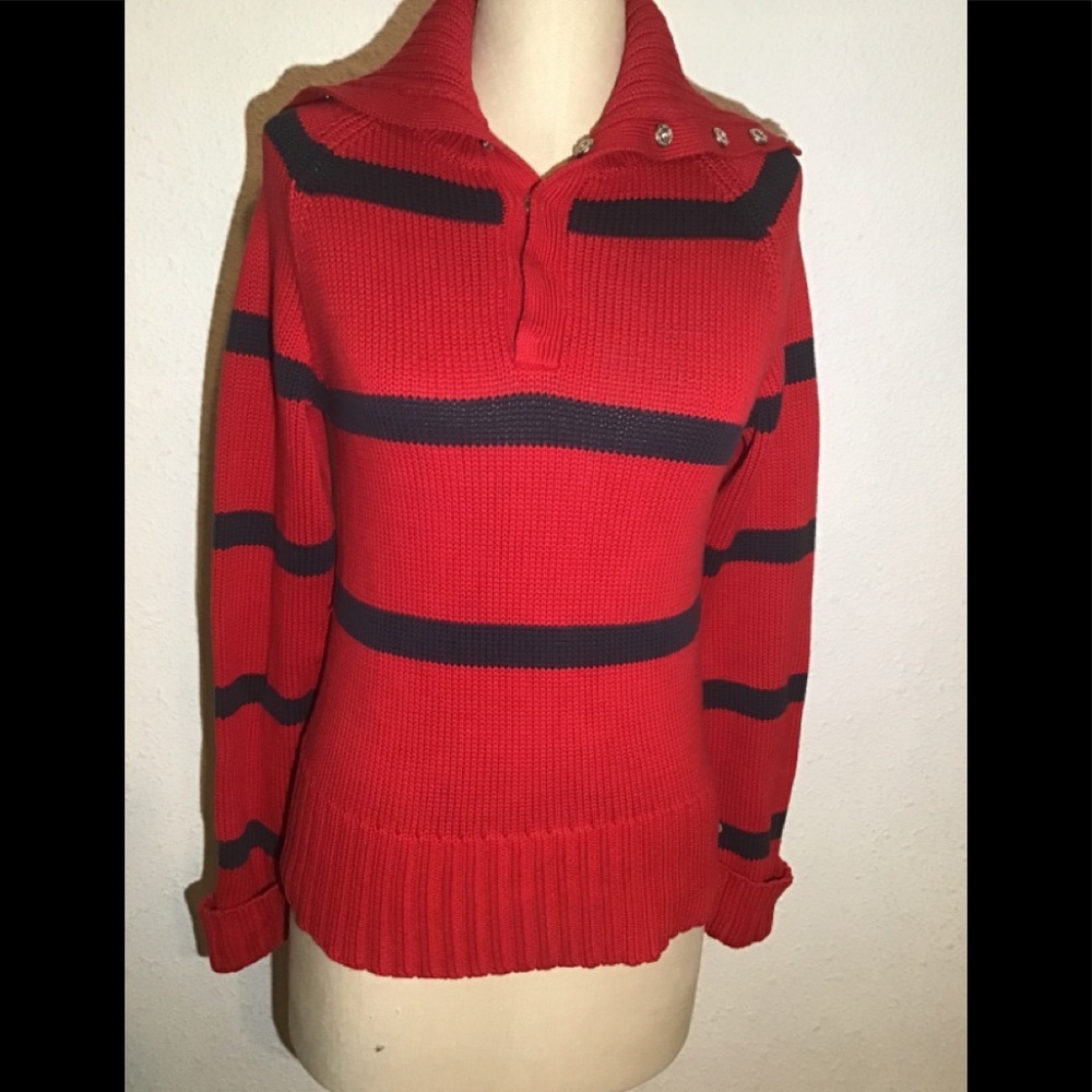 Polo Ralph Lauren black label striped knitted sweater size medium